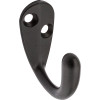 Wall Hook for Clothes, Single Prong, Oil-Rubbed Bronze Finish, Holds 35-Lbs.