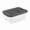 Modular Stacking Storage Box, Clear/Gray Lid, 16 Qt. (6 pieces)