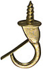 Safety Cup Hook, Brass, 7/8 In., 2-Pk.