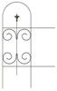Black Garden Fence With Finial, 32 In. x 8 Ft.