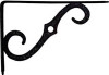 Shelf Bracket, Antique Black, 8 x 5-1/2 In.