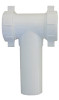 PVC Pipe Fitting, Lavatory/Kitchen Drain Tee, White, 1-1/2 In. OD Tube x 1-1/2 In. OD Tube