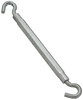Hook/Hook Turnbuckle, Zinc, 3/8 x 16 In.