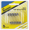 Automotive Fuses, Glass Tube, 15-Amp, 1/4 x 11/4 In., 5-Pk.