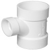 Schedule 40 DWV Reducing Sanitary Tee, PVC, 4 x 2 In.