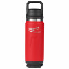 Packout Insulated Beverage Bottle, Chug Lid, Stainless Steel, Red, 24 oz.