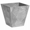 ArtStone Ella Water-Minder Planter, Plastic, Gray, 6 In. Sq.
