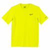 Workskin Performance Shirt, Lightweight, Moisture Wicking Poly, Hi Vis, 2XL