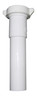Lavatory Drain Extension, White PVC, 1-1/4 In. Tube x 6 In.