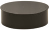 Black Stove Pipe Clean Out Tee Cap, 24 Gauge, 8 In.
