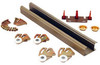 Bypass Sliding Door Hardware Set, 3/4 or 1-3/8 In., 6 Ft.