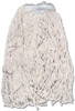 8 Ply Janitorial Natural Yarn Cotton Mop Head, Cut End, Blue/White Ribbon, Green Seal Certified, 32 oz.