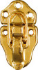 Bright Brass Cabinet Catch,  1-1/2 x 2-3/4 In., 2-Pk.