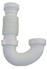 J-Bend, Flexible White PVC, 3-1/2 to 6 In.