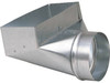 HVAC Register Boot, 90-Degree, Galvanized, 3-1/4 x 10 to 6 In.