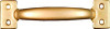 Utility Pull, Brass, 6-1/2 In.