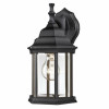 Outdoor Wall Light Fixture, Textured Black Aluminum