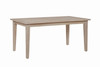 Svana Wood Patio Dining Table, Natural Finish, 64 x 38 In.