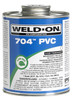 704 Medium Bodied PVC Pipe Cement, Fast Setting, Clear, 1/4 Pt. (24 pieces)