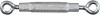 Turnbuckle, Eye & Eye, Zinc, 3/8 x 10-1/2 In.