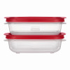 Rubbermaid 3.57-Cup EasyStore Rectangle Containers, 2 Pack, Food Storage Containers, Food Storage Containers with Lids