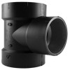 ABS/DWV Vent Tee, All Hub, 1-1/2 In.