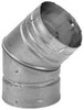 Pellet Vent Elbow, 45-Degree, 3 In.