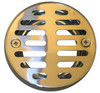 Shower Drain Grate, 3-1/4 In. With 2 Screws Chrome Plated