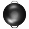 14 Inch Seasoned Cast Iron Wok