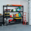 4-Tier Steel Welded Rack 77"Wx24"Dx72"H In Black