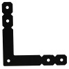 Ornamental L Angle, 12 Gauge, Black, 12 x 12 In.