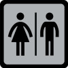 4.5X4.5" RESTROOM SIGN
