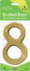 4" BRSH BRASS NUMBER 8