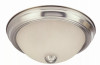 Canarm 11 In. Brushed Nickel Incandescent Flush Mount Ceiling Light Fixture