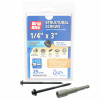 Grip-Rite PrimeGuard Plus 1/4 In. x 3 In. Hex Washer Head Structural Screw (25-Count)