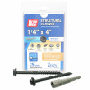 Grip-Rite PrimeGuard Plus 1/4 In. x 4 In. Hex Washer Head Structural Screw (25-Count)