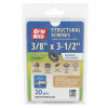 Grip-Rite PrimeGuard Plus 3/8 In. x 3.5 In. Flat Washer Head Structure Screw (20-Count)