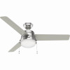 Hunter Aker 52 In. Brushed Nickel Ceiling Fan