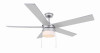52" Stride II 5 blade brushed nickel bowl light kit