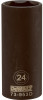 Metric Deep Impact Socket, 6-Point, Black Oxide, 1/2 In. Drive, 24mm