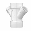 Charlotte Pipe 3 In. x 1-1/2 In. Schedule 40 DWV PVC Reducing Double Wye