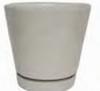 6" GRY FLARE POT