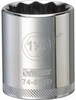 SAE Socket, Shallow, 12-Point, 1-1/16 In., 1/2 In. Drive