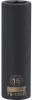 Metric Deep Impact Socket, 6-Point, Black Oxide, 1/2 In. Drive, 15mm
