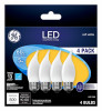 LED Flame Shape Light Bulb, Medium Base, Warm White, Frosted, 5 Watt, 4-Pk.