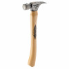 10 oz. Titanium Hammer, Smooth Face, 14.5 In. Curved Hickory Handle