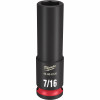 Shockwave SAE Deep-Well 6-Point Impact Socket, 3/8 In. Drive, 7/16 In.