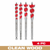 4-Pc. Speed Feed Wood Drill Bit Set, 6 In.