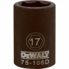 Metric Impact Socket, 6-Point, Black Oxide, 1/2 In. Drive, 17mm