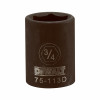 SAE Impact Socket, 6-Point, Black Oxide, 1/2 In. Drive, 3/4 In.